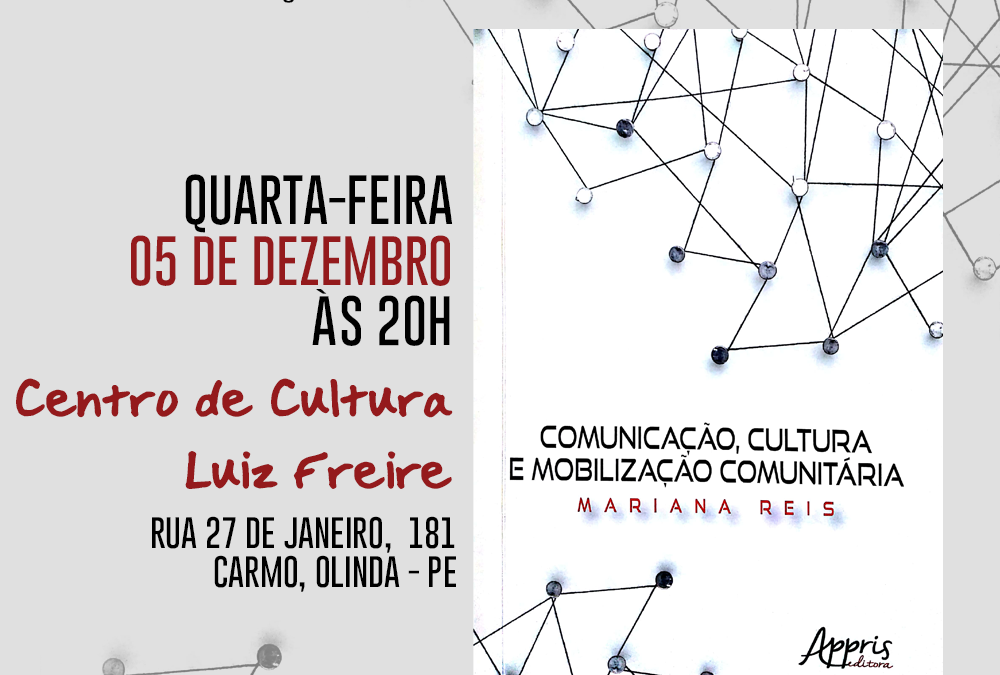 Jornalista olindense Mariana Reis lança livro no Centro de Cultura Luiz Freire