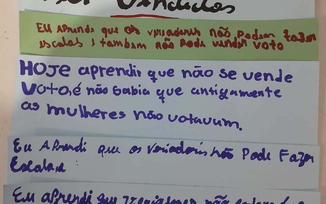 Projeto Escolas Seguras e Acolhedoras realiza atividades sobre as eleições municipais